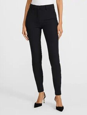 Express Editor Skinny Dress Pants Black Size 12R GUC Hem Repair